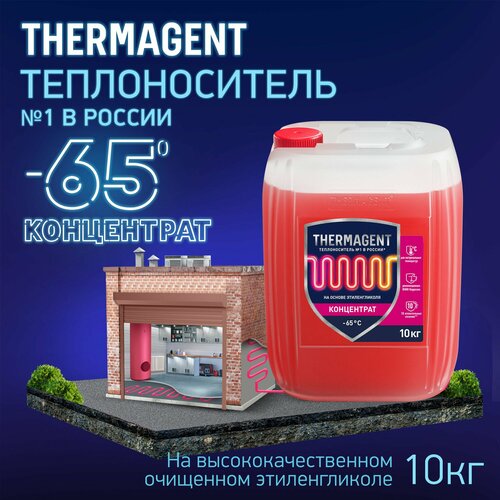 Теплоноситель этиленгликоль Thermagent -65 10 л фото