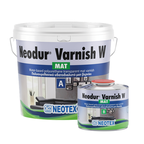 Полиуретановый 2х компонентный УФ стойкий лак водный матовый Neodur Varnish W MAT(A+B) 3кг для микроцементов и других поверхностей фото