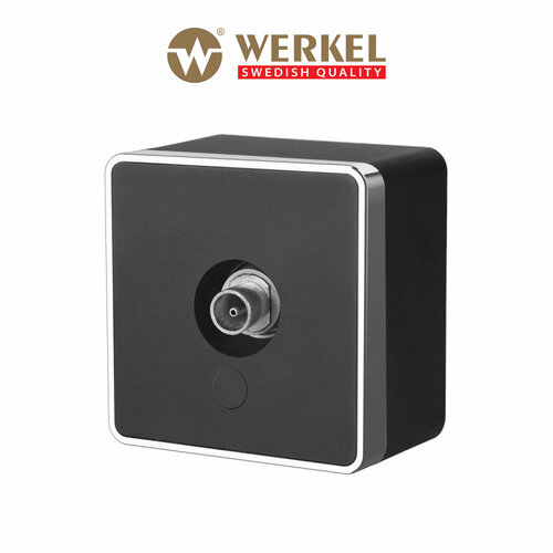 ТВ-розетка оконечная Werkel Gallant W5083035 черный/хром IP20 фото