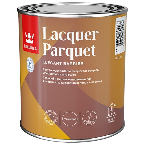 Tikkurila Euro Parquet/Kiri бесцветный, глянцевая, 0.98 кг, 0.9 л фото