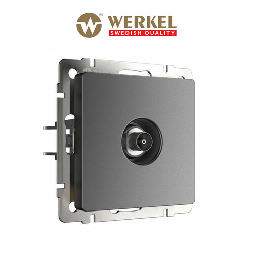 ТВ-розетка оконечная Werkel W1183064 графит матовый IP20 фото