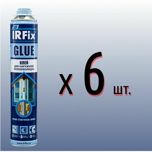 Клей пена всесезонная IRFix GLUE для теплоизоляции - 6шт. фото