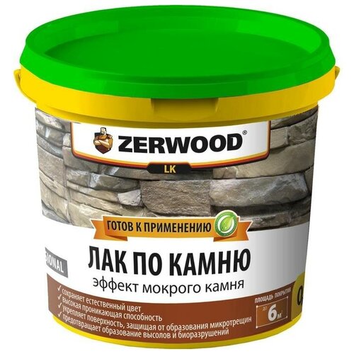 Zerwood по камню LK бесцвeтный, полуглянцевая, 0.9 кг, 0.9 л фото