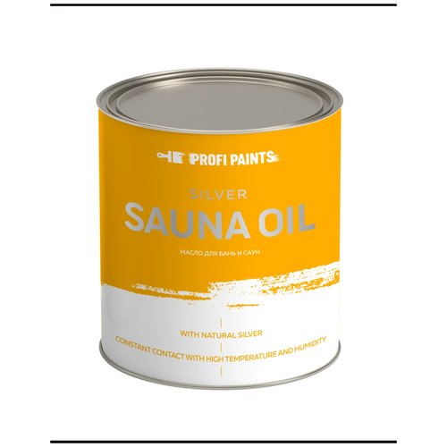 Масло PROFIPAINTS Масло для дерева износостойкое для бань и саун ProfiPaints Silver Sauna Oil, кедр, 0.9 л фото