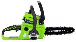 Buy electric chain saw Greenworks G24CS25 0 online, Photo and Characteristics