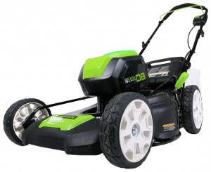 買います 芝刈り機 Greenworks GLM801600 オンライン, フォト と 特徴