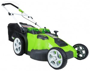 Köpa gräsklippare Greenworks 25302 G-MAX 40V 20-Inch TwinForce uppkopplad, Fil och egenskaper