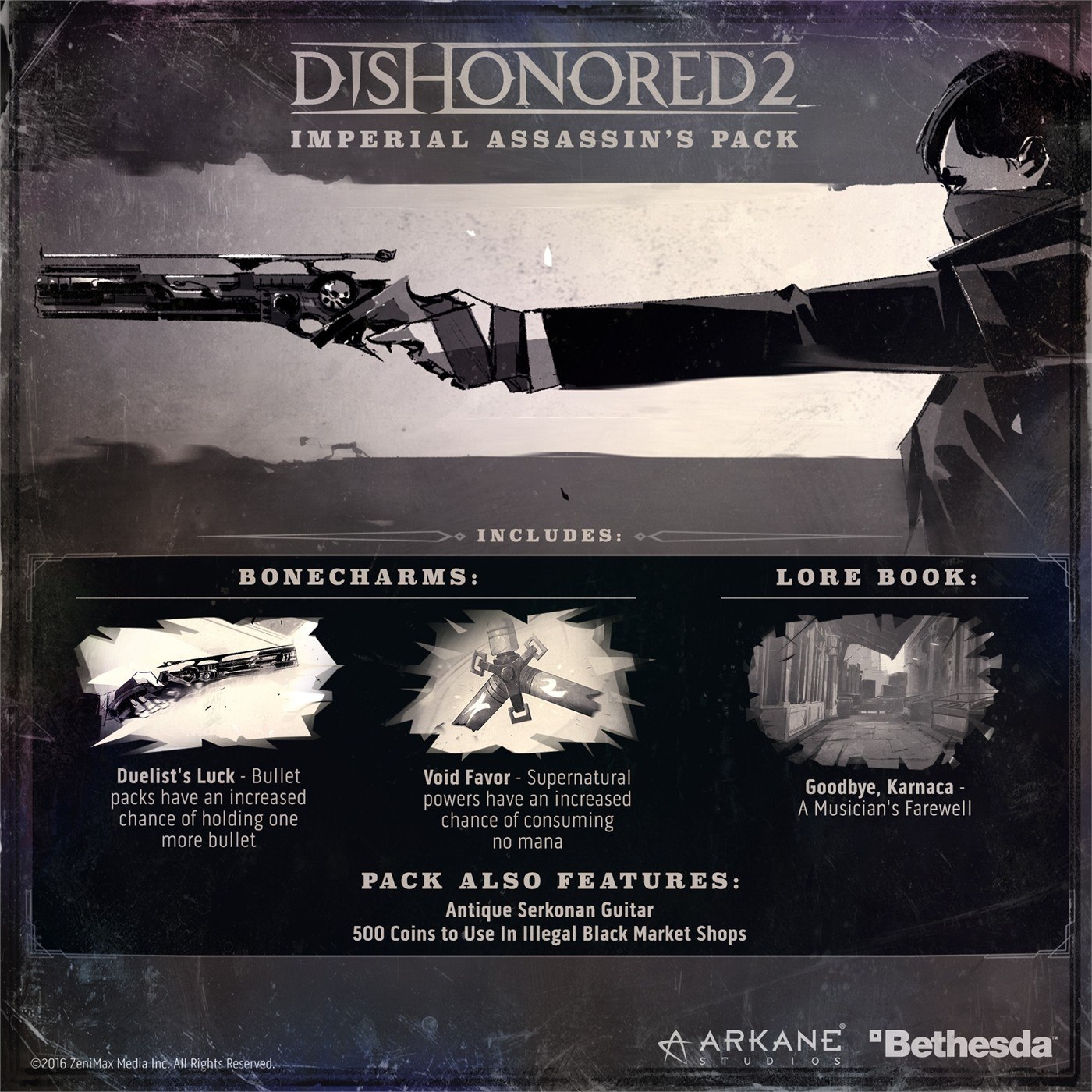 Dishonored 2 - Imperial Assassin's DLC EU Steam CD Key [USD 0.8]