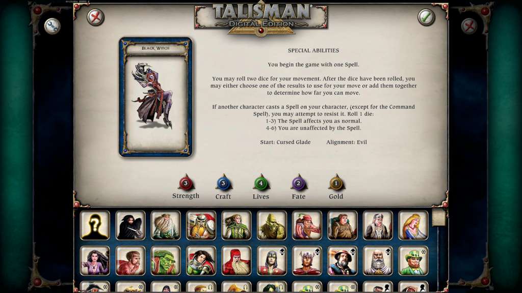 Talisman: Digital Edition - Black Witch Character Pack Steam CD Key [USD 1.37]