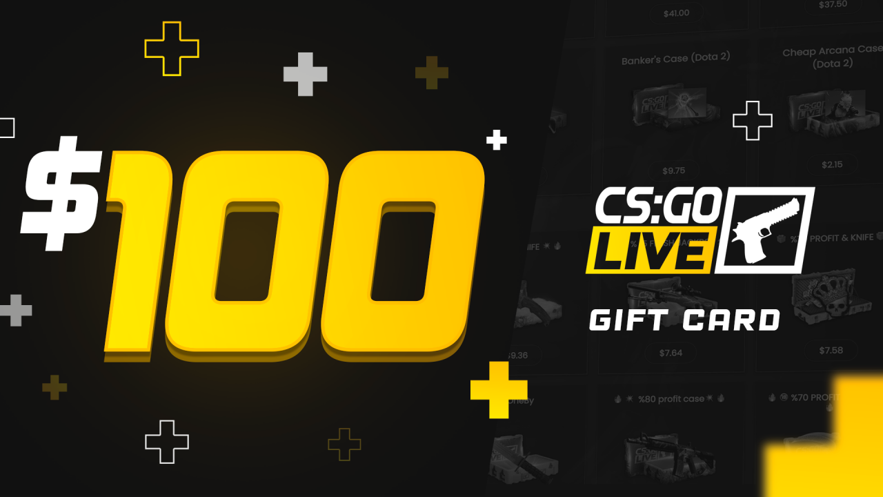 CSGOLive 100 USD Gift Card [USD 117.15]