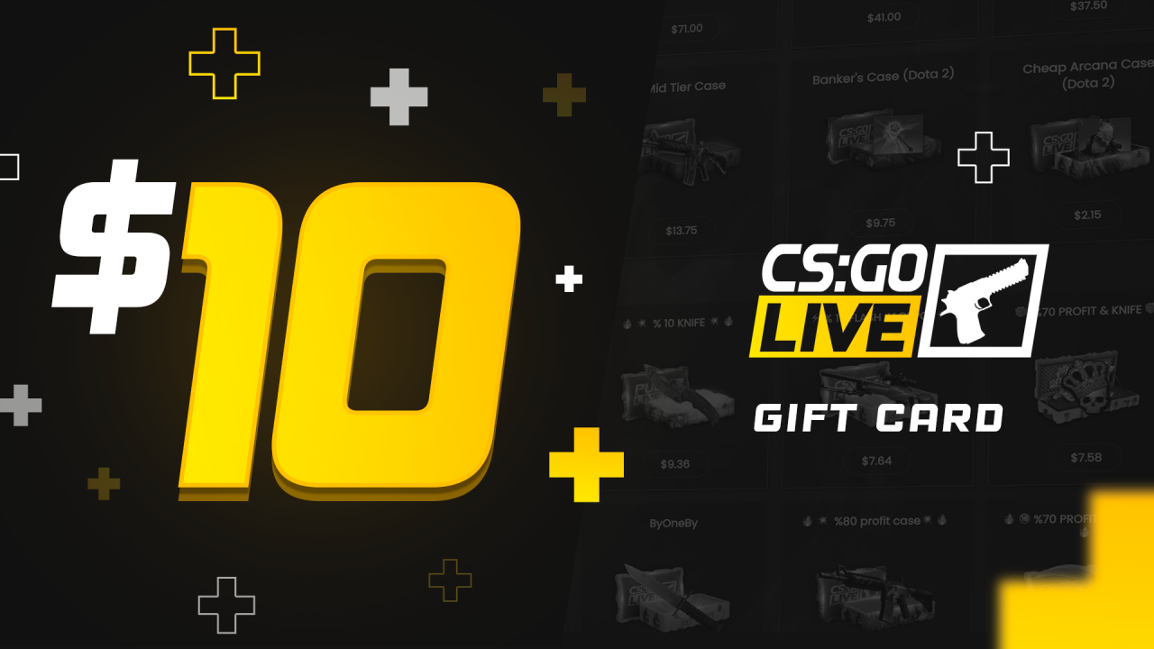 CSGOLive 10 USD Gift Card [USD 11.72]
