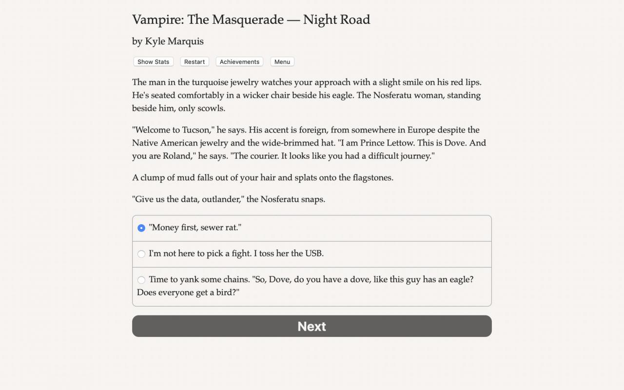 Vampire: The Masquerade - Night Road Steam CD Key [USD 10.21]