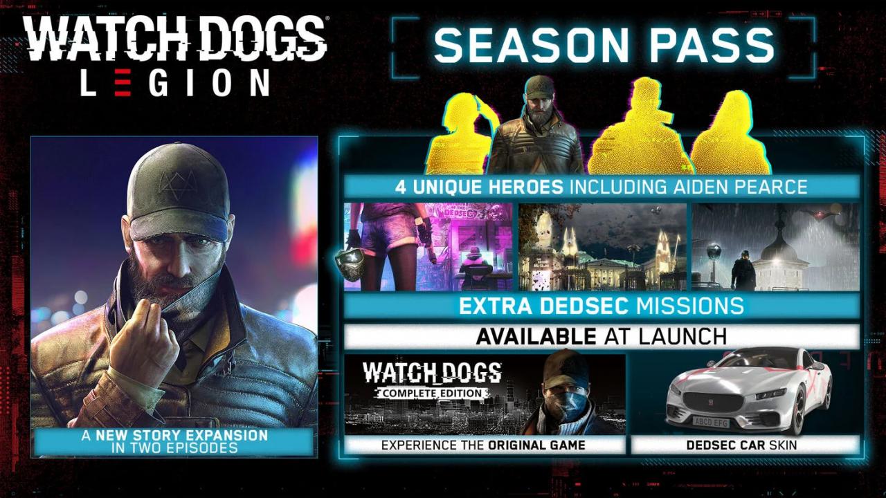 Watch Dogs: Legion - Season Pass DLC EU Ubisoft Connect CD Key [USD 14.28]