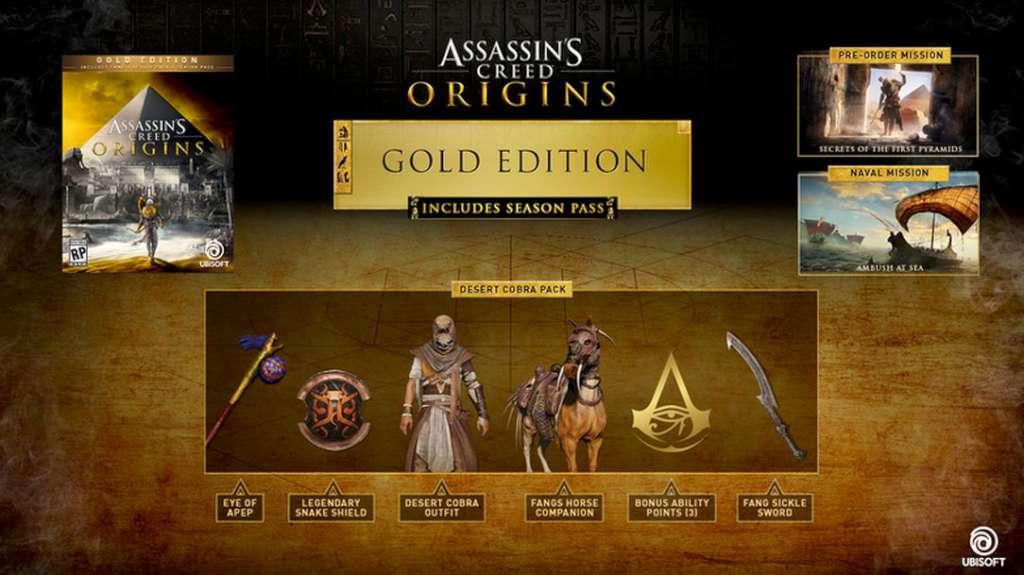 Assassin's Creed: Origins Gold Edition EU XBOX One CD Key [USD 25.89]