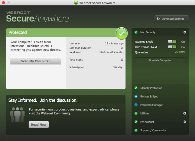 Webroot SecureAnywhere AntiVirus 2022 Key (6 Months / 1 Device) [USD 2.25]