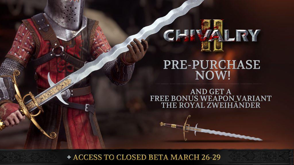 Chivalry 2 + Preorder Bonus Epic Games CD Key [USD 11.29]