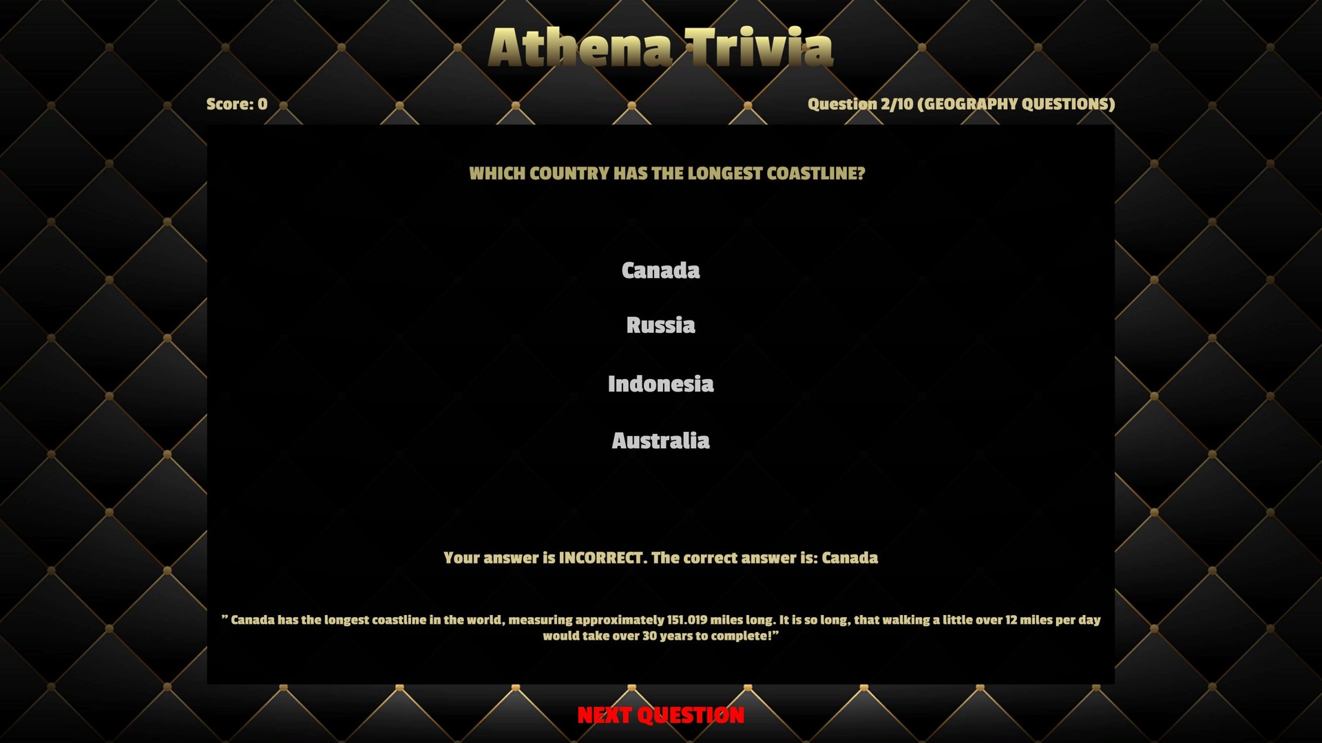 Athena Trivia Steam CD Key [USD 0.37]