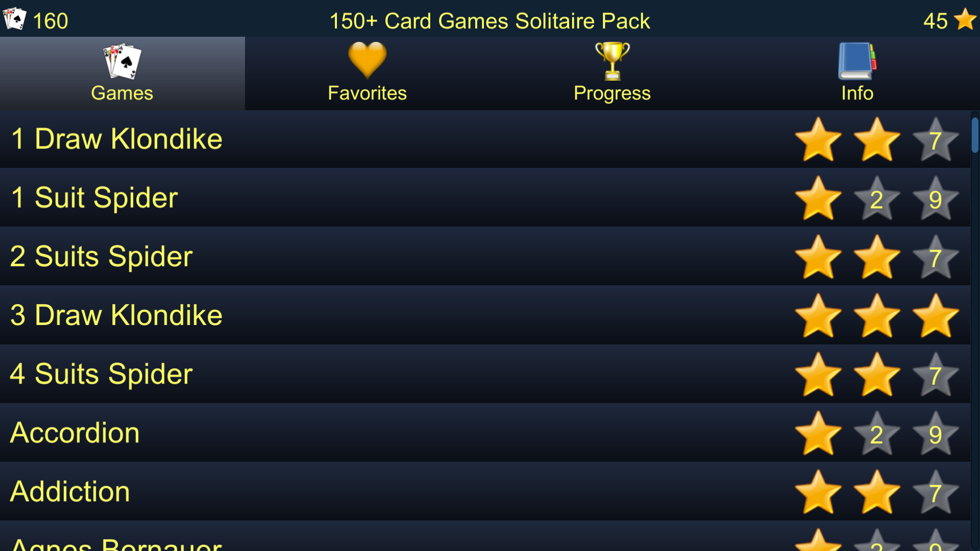 150+ Card Games Solitaire Pack Steam CD Key [USD 0.63]