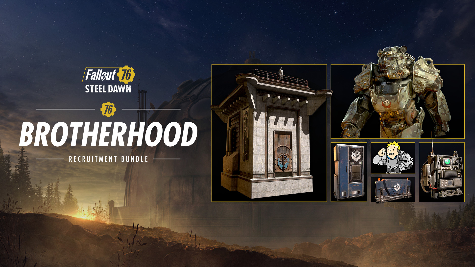 Fallout 76 - Brotherhood Recruitment Bundle DLC Steam CD Key [USD 79.09]
