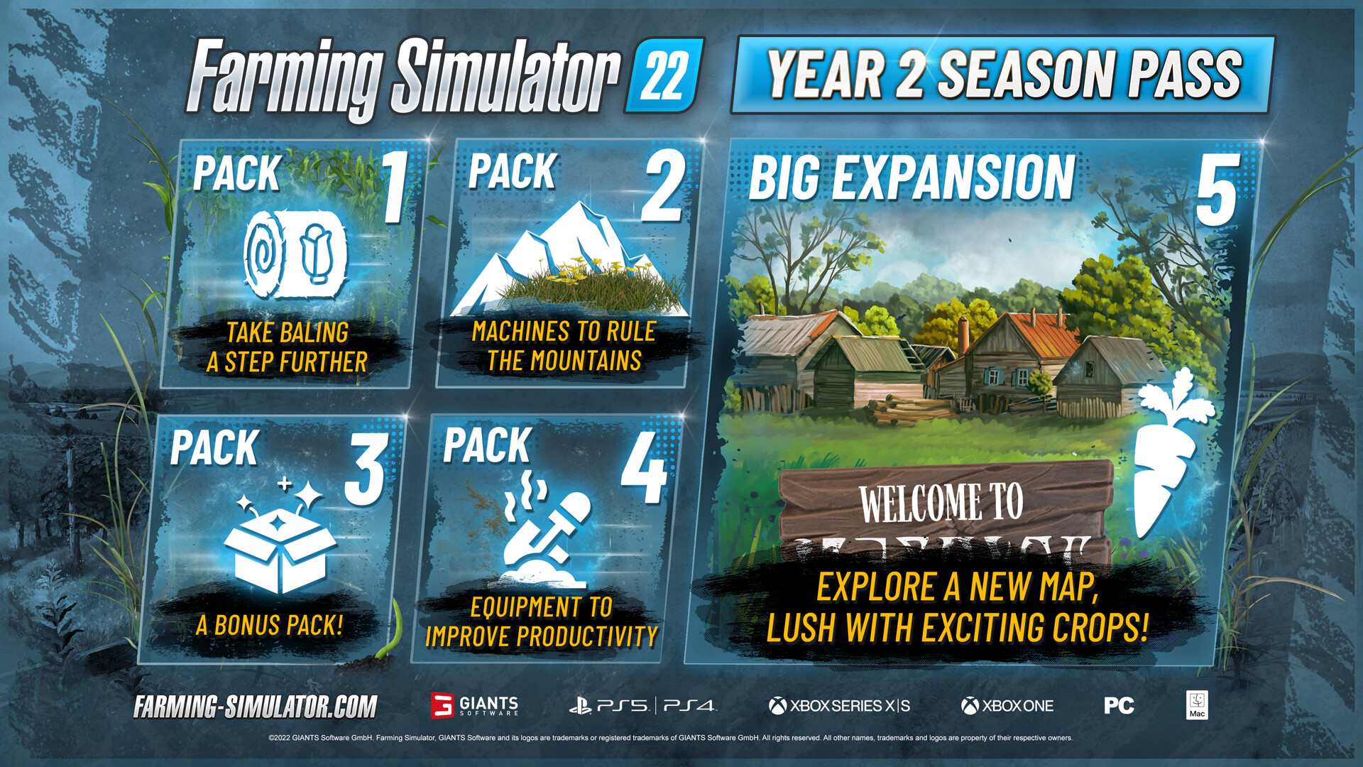 Farming Simulator 22 - Year 2 Season Pass DLC Steam CD Key [USD 26.24]
