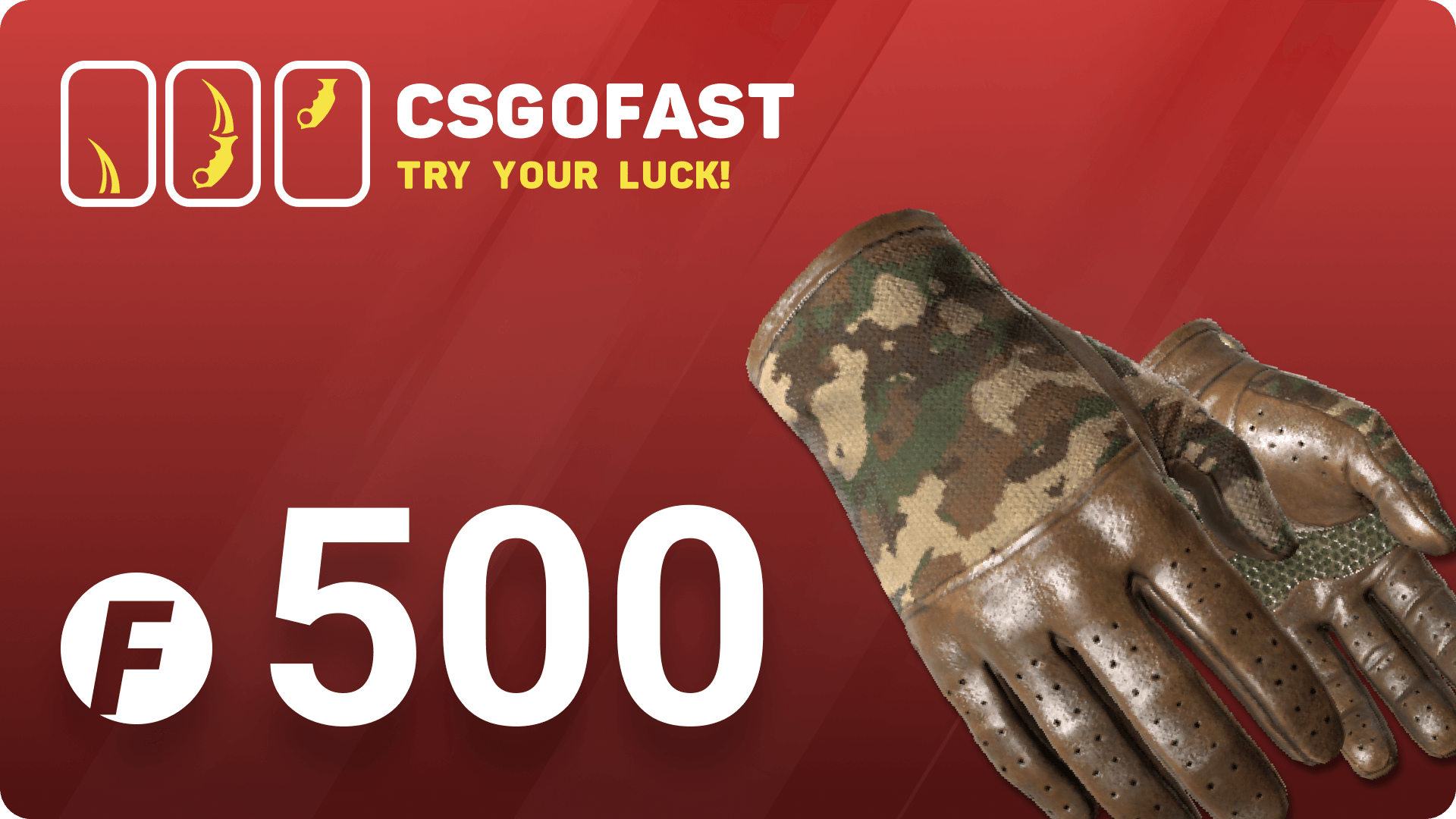 CSGOFAST 500 Fast Coins Gift Card [USD 353.1]