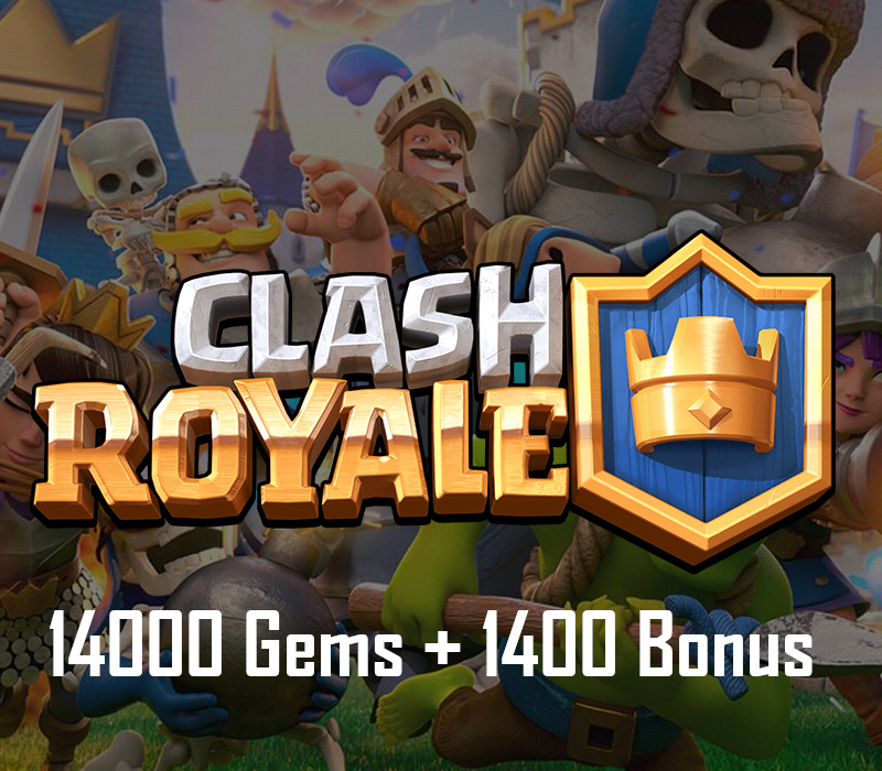 Clash Royale - 14000 Gems + 1400 Bonus Reidos Voucher [USD 116.1]