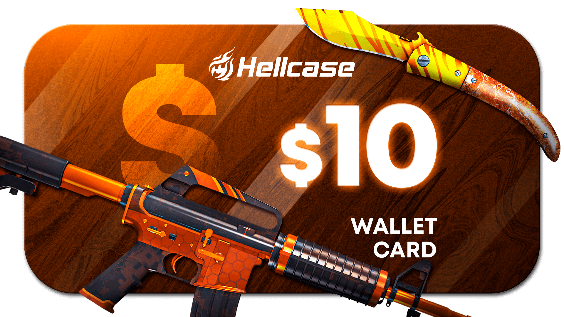 Hellcase.com 10 USD Wallet Card Code [USD 10.94]