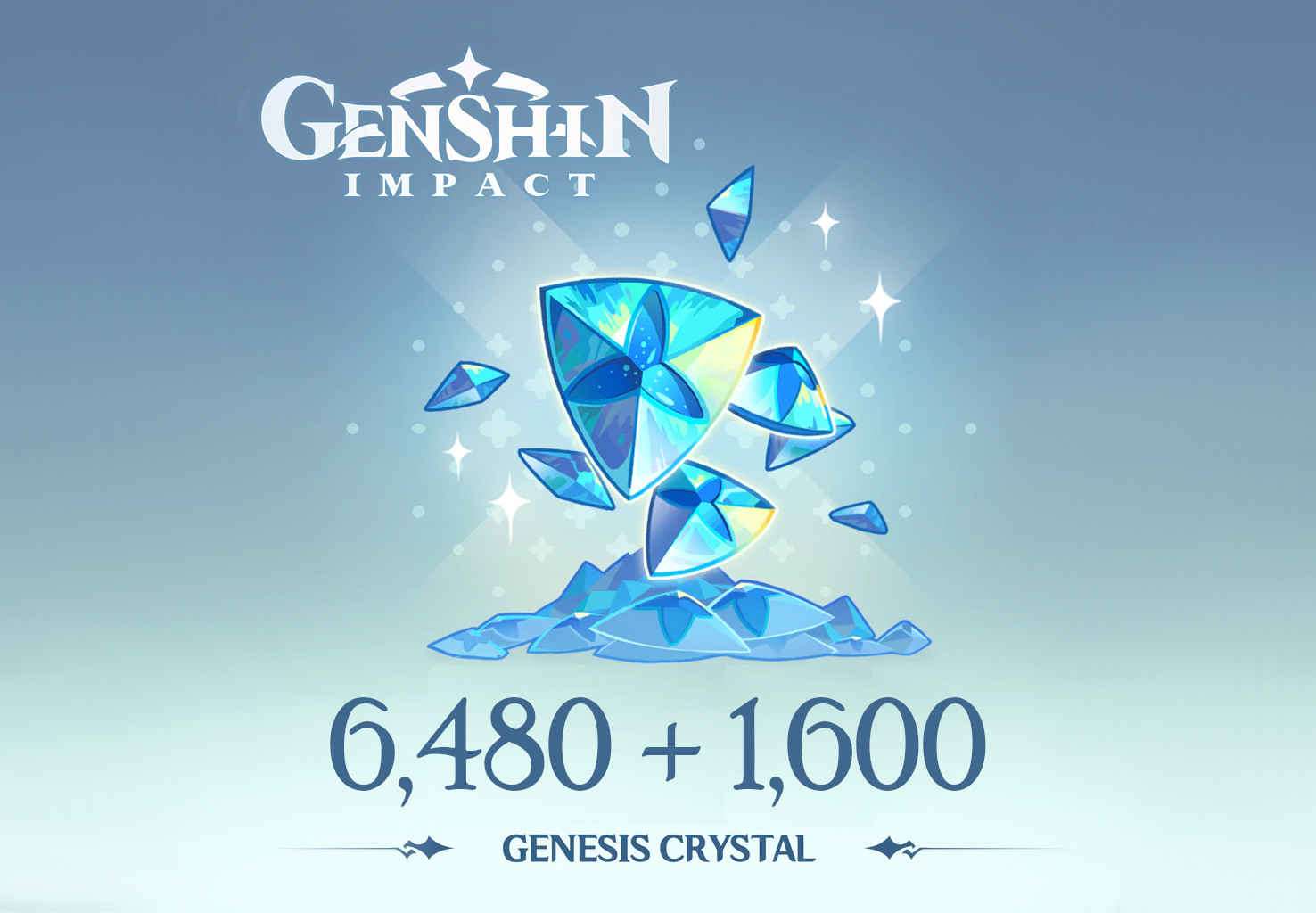Genshin Impact - 6,480 + 1,600 Genesis Crystals Reidos Voucher [USD 107.29]