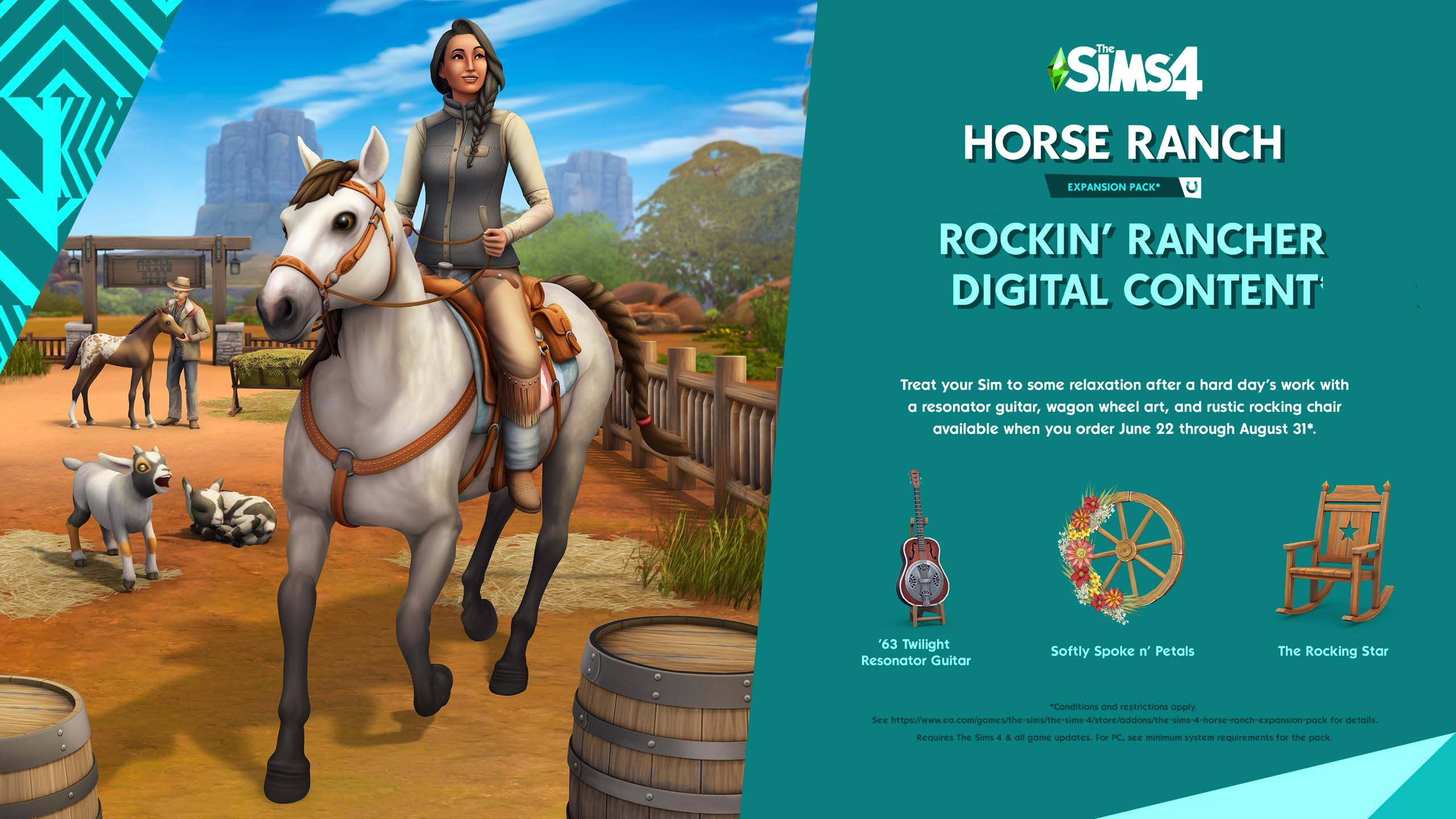 The Sims 4 - Horse Ranch - Rockin' Rancher DLC Origin CD Key [USD 2.12]
