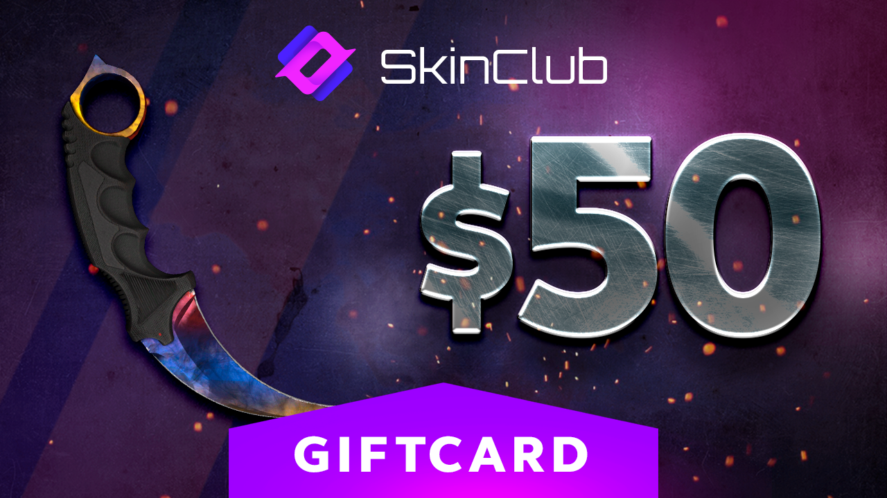 Skin.Club $50 Gift Card [USD 57.91]