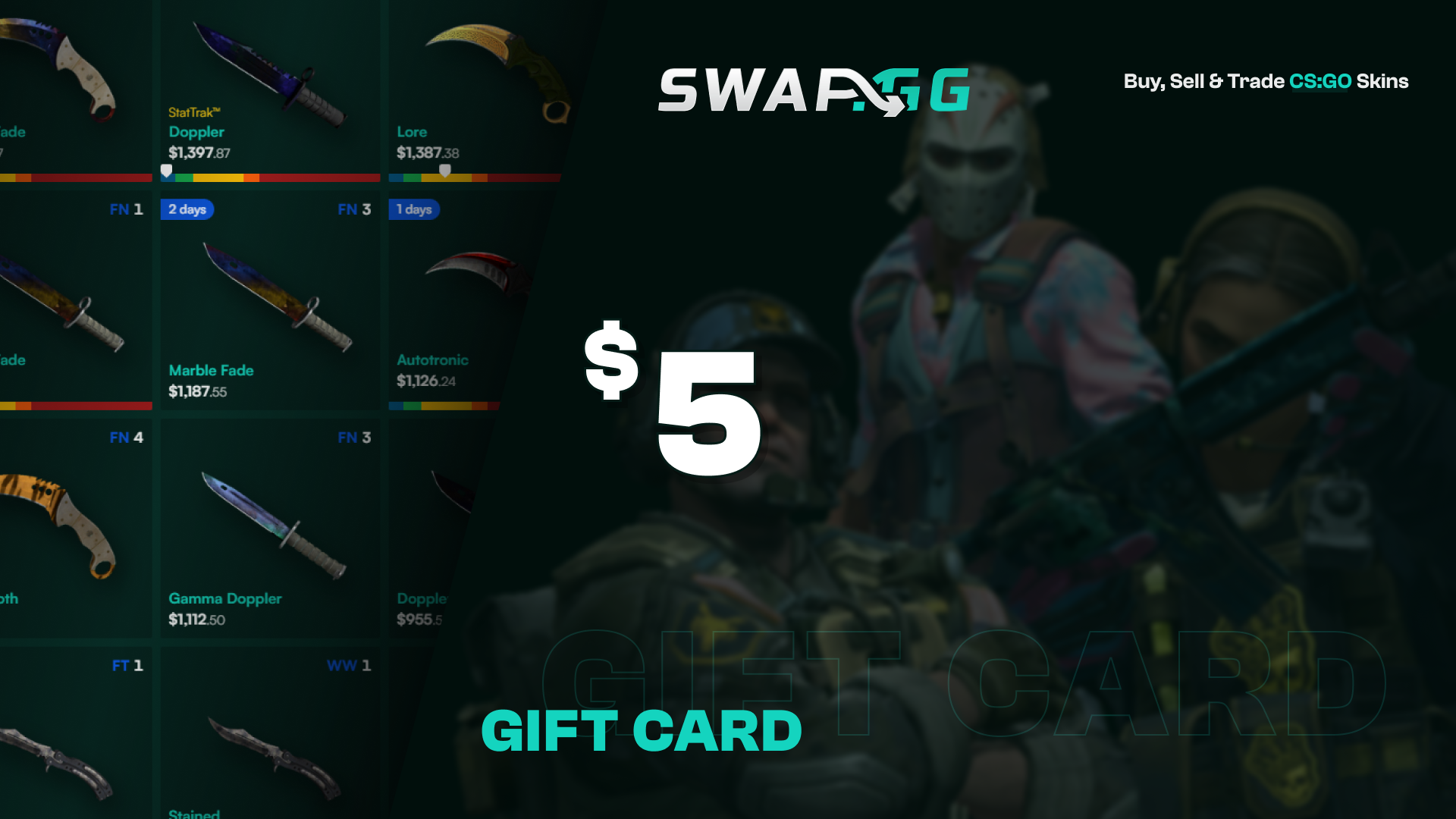 Swap.gg $5 Gift Card [USD 3.97]
